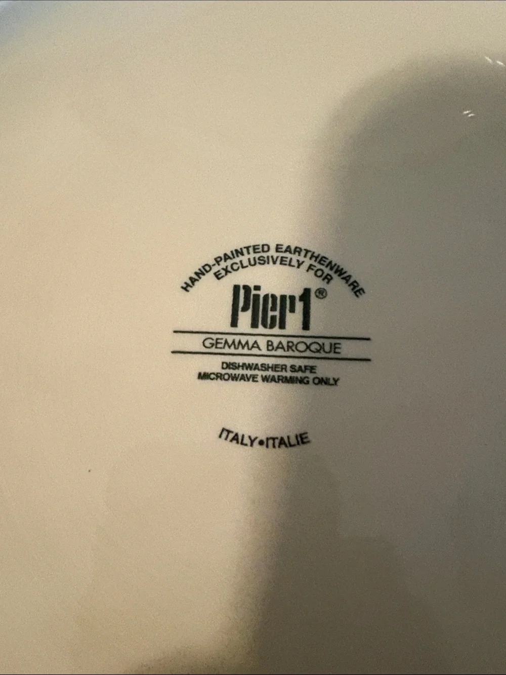 Pier 1 Set of 2 Gemma Baroque Large Embossed Dinner Plates